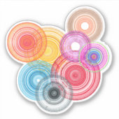 Kleurrijke cirkels sticker (Voorkant)