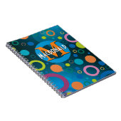 Kleurrijke Cirkels Stippen Ringen Gepersonaliseerd Notitieboek (Rechterzijde)