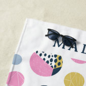 Kleurrijke cirkels strandlaken (In situ)