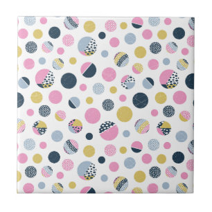 Kleurrijke cirkels tegeltje