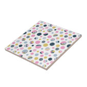 Kleurrijke cirkels tegeltje (Zijkant)