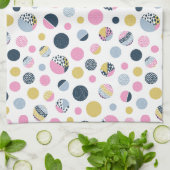 Kleurrijke cirkels theedoek (Gevouwen)