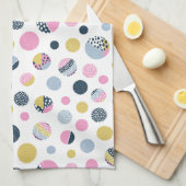 Kleurrijke cirkels theedoek (Quarter Fold)