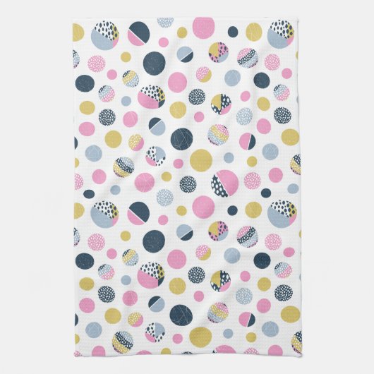 Kleurrijke cirkels theedoek (Verticaal)