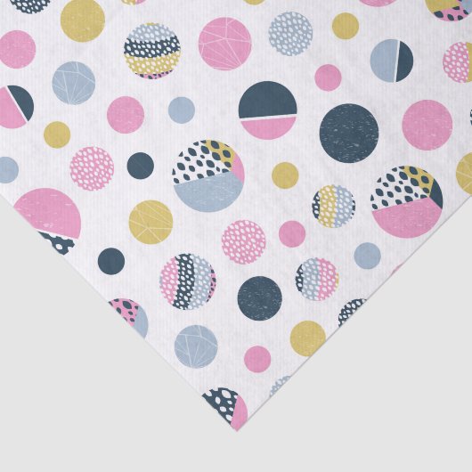 Kleurrijke cirkels tissuepapier (Detail)