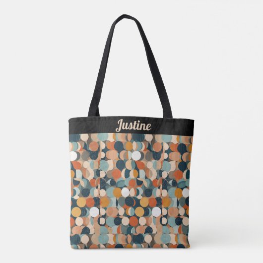 Kleurrijke cirkels tote bag (Achterkant)