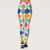 Kleurrijke cirkels van pastelkleur leggings (Achterkant)