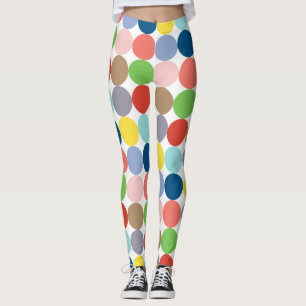 Kleurrijke cirkels van pastelkleur leggings