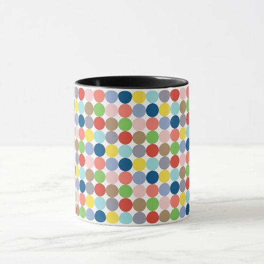 kleurrijke cirkels van pastelkleur... mok (Midden)