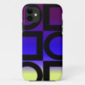 Kleurrijke cirkels vierkanten Case-Mate iPhone case (Achterkant)