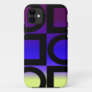 Kleurrijke cirkels vierkanten Case-Mate iPhone case