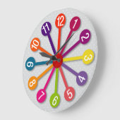 Kleurrijke cirkels wandklok (Hoek)