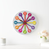 Kleurrijke cirkels wandklok (Huis)