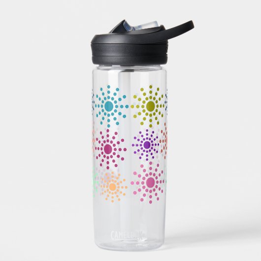 Kleurrijke cirkels waterfles (Links)