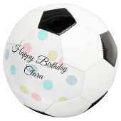 Kleurrijke cirkelvorm gelukkige verjaardag voeg na voetbal (Drie kwart)