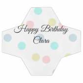 Kleurrijke cirkelvorm gelukkige verjaardag voeg na voetbal (Enkel)