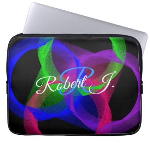 Kleurrijke Cirkelvormige Blend Geometrische Laptop Sleeve