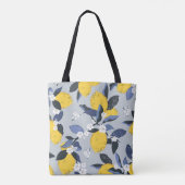 Kleurrijke citroenen: Citrus bloemmotief Tote Bag (Achterkant)