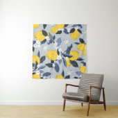 Kleurrijke citroenen: Citrus bloemmotief Wandkleed (In Situ (horizontaal))