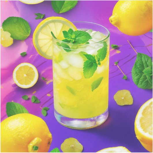 Kleurrijke citroenmocktail sticker (Voorkant)