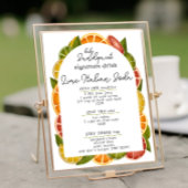 Kleurrijke Citrus Baby shower Signature Drink Sign Poster