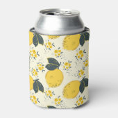 Kleurrijke citrus, citroenbloem patroon. blikjeskoeler (Blikje Voorkant)