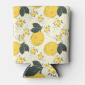 Kleurrijke citrus, citroenbloem patroon. blikjeskoeler (Voorkant)