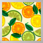 Kleurrijke citrus l Zomerfruit l Sinaasappel l Gee Poster (Voorkant)