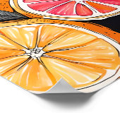Kleurrijke Citrus unframed Poster (Hoek)
