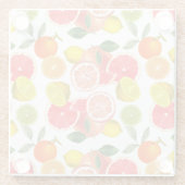 Kleurrijke citrusvruchten glazen onderzetter (Achterkant)