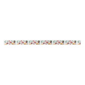 Kleurrijke Citrusvruchten Kerstkoekjes Patroon Satijnen Lint (Voorkant)