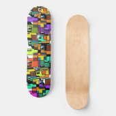 Kleurrijke Cityscape Skateboard Deck (Voorkant)