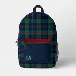 Kleurrijke Clan Robertson Plaid Monogrammed Bedrukte Rugzak