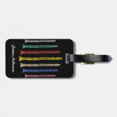 kleurrijke Clarinets Bagagelabel (Achterkant horizontaal)