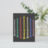 kleurrijke Clarinets Briefkaart (Staand voorkant)