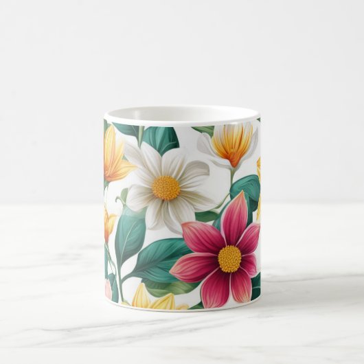 Kleurrijke Classy Fun Bloemen Voorjaarsbloem Patro Koffiemok (Center)