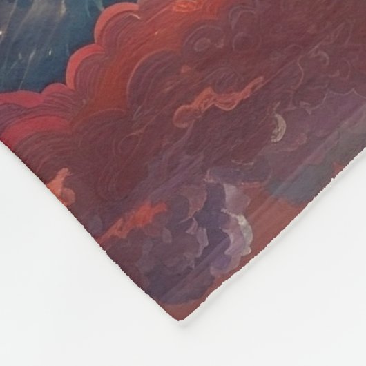 Kleurrijke Cloud Patroon Fleece Gezellig & Stijlvo (Hoek)