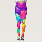 Kleurrijke Cloudscape Art Leggings (Voorkant)