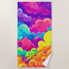 Kleurrijke Cloudscape Art Strandlaken