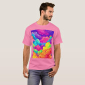 Kleurrijke Cloudscape Art T-shirt (Voorkant volledig)