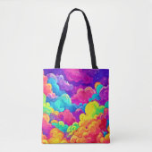 Kleurrijke Cloudscape Art Tote Bag (Voorkant)