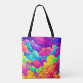 Kleurrijke Cloudscape Art Tote Bag (Achterkant)
