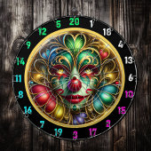 Kleurrijke Clown Face Dartboard met rode neus Dartbord