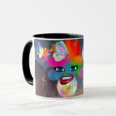 Kleurrijke clown karakter mok (Voorkant links)