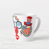Kleurrijke clown latte mok (Rechterhoek)