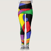Kleurrijke clown Leggings (Voorkant)