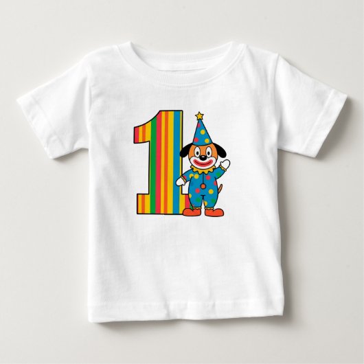 Kleurrijke Clown Met Regenboog Nummer (Voorkant)