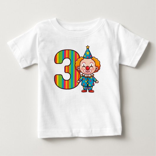 Kleurrijke Clown Met Regenboog Nummer (Voorkant)