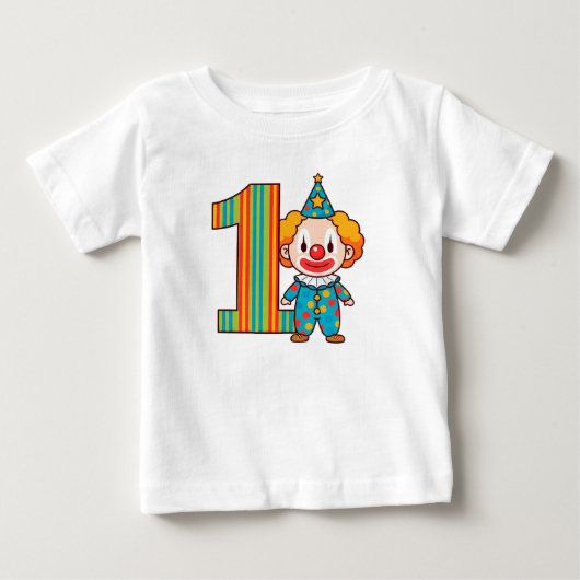 Kleurrijke Clown Met Regenboog Nummer (Voorkant)