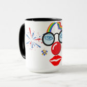 Kleurrijke clown mok (Voorkant links)